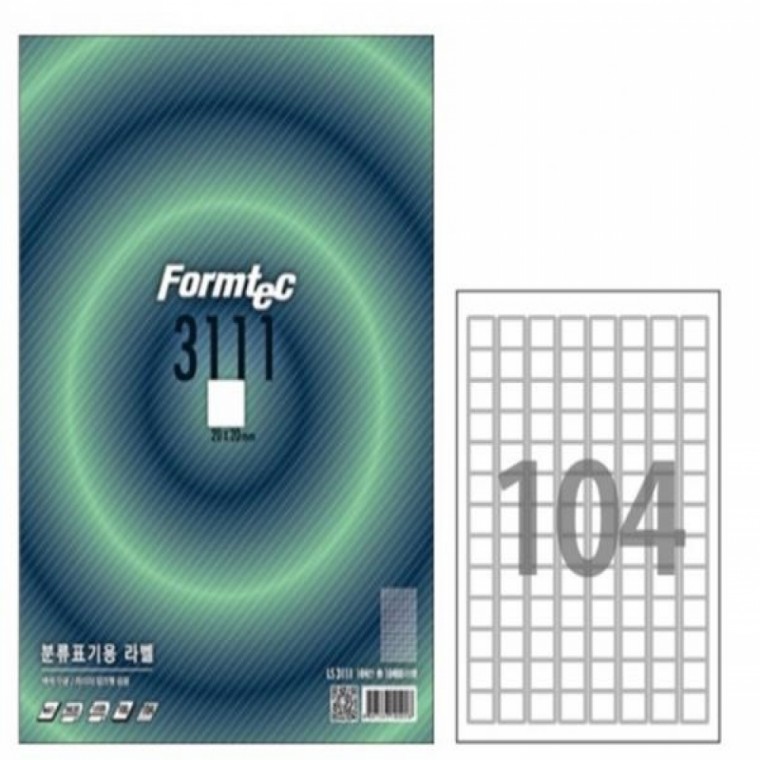 폼텍 A4 QR코드용라벨 LS 3111 (104칸100매)