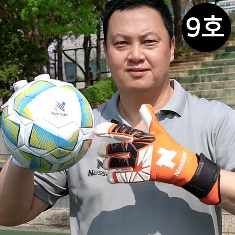 낫소 축구장갑 GK 이운재 골키퍼장갑 엘리트 컨택트 오렌지 (9호) (NWGE-O9)