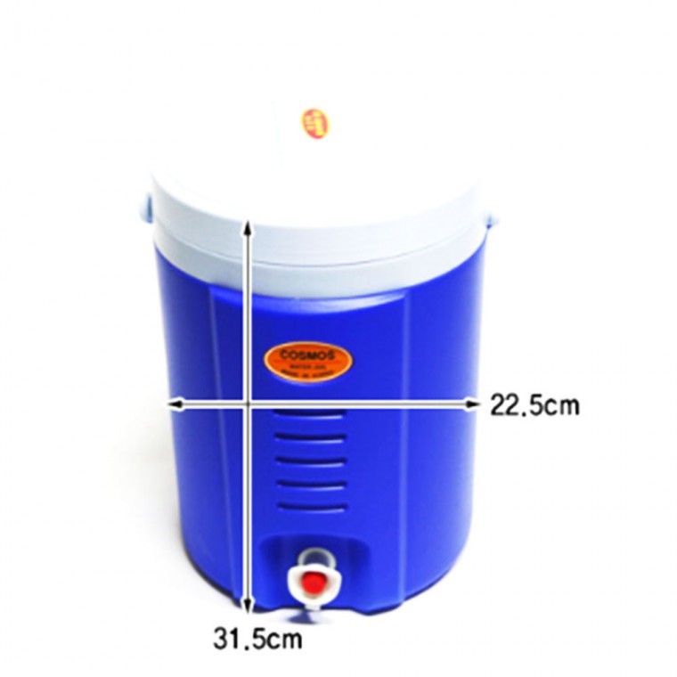 큰 꼭지 대형 물통 보냉통 8L 야외