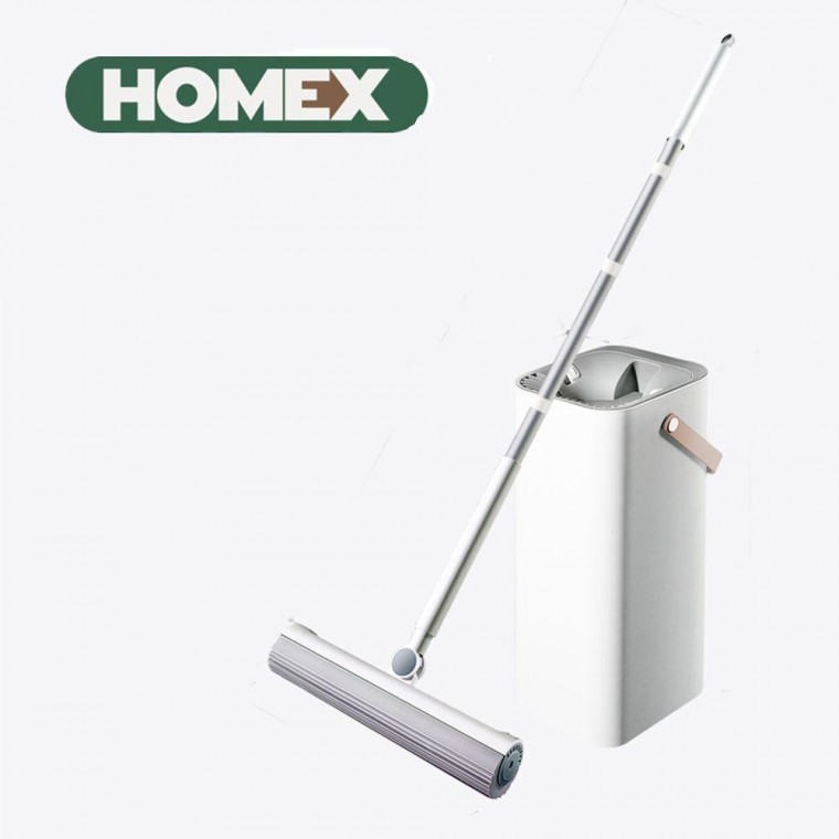 물걸레밀대 밀걸레 HOMEX 128cm 스펀지 밀대세트 밀대 물걸레 세트