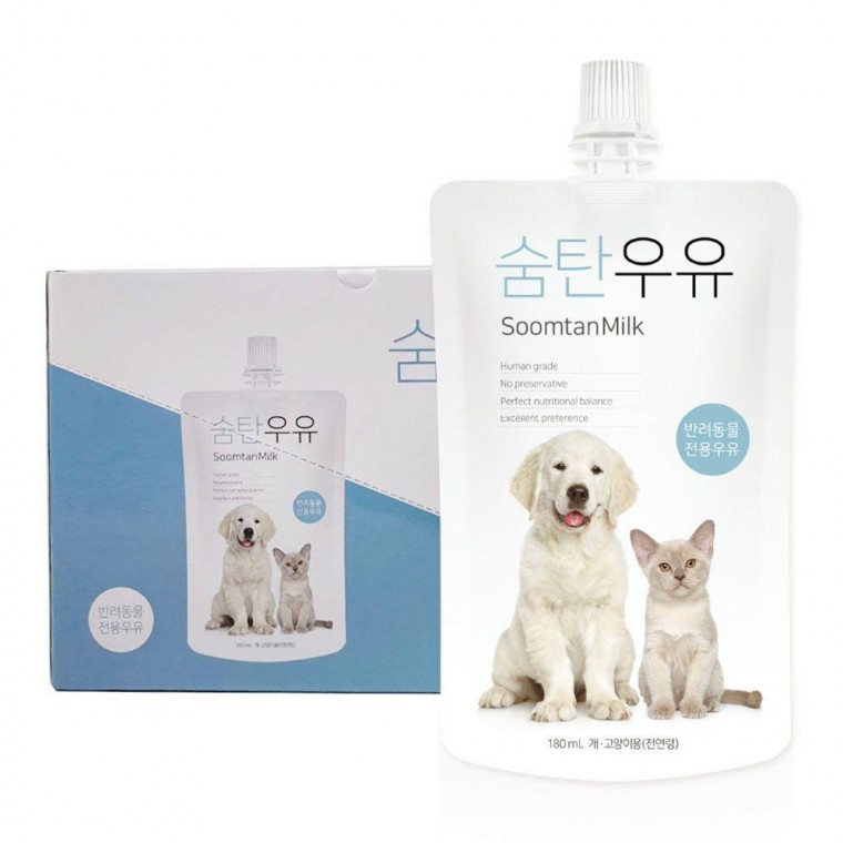 숨탄 강아지 우유 180ml x10 생활 건강 음료 간식 반려동물