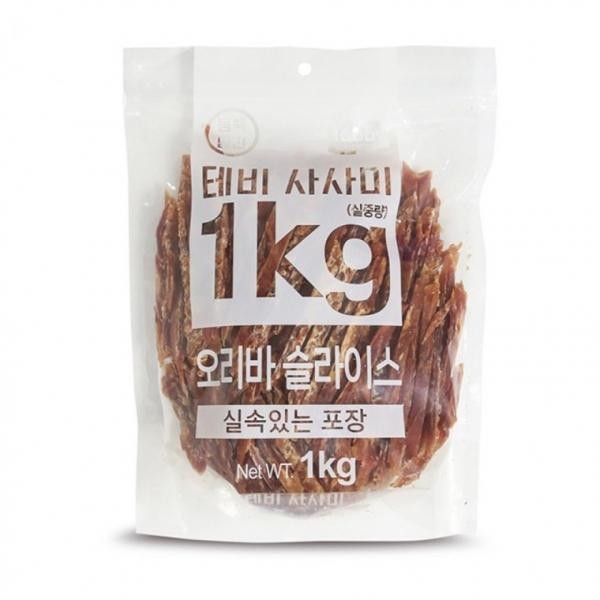 테비 사사미 1kg (오리바 슬라이스)