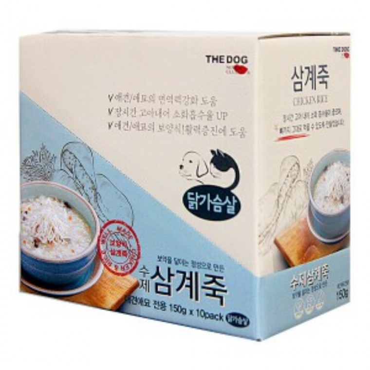 더독 수제간식 삼계죽 150g 1Box 10개입