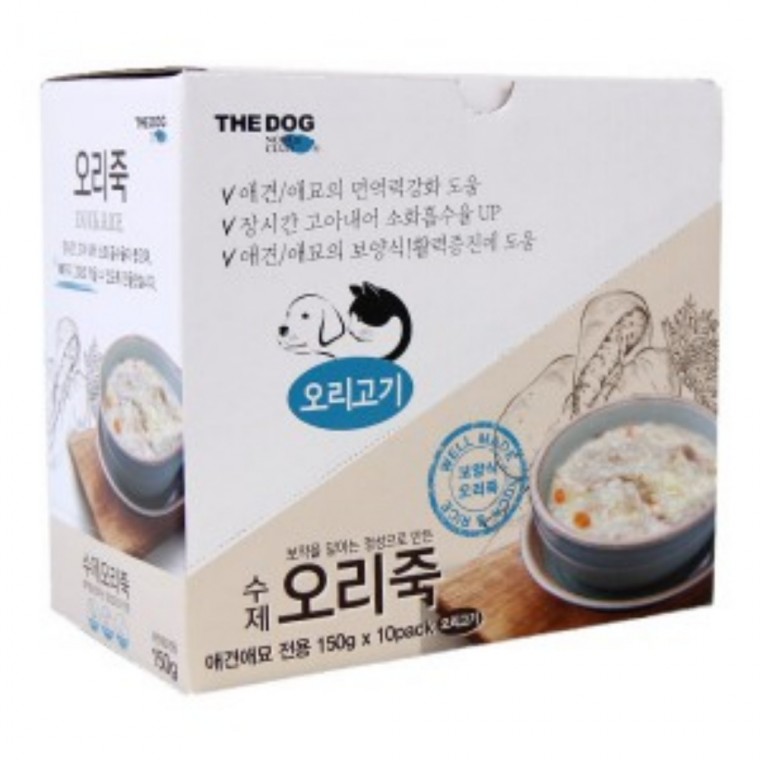 더독 수제간식 오리죽 150g 1Box 10개입