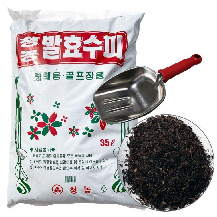 청농 발효수피 35L+ 바가지삽 화훼용 골프장 퇴비