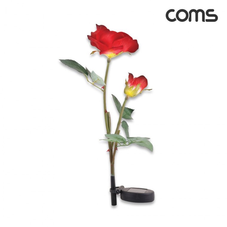 Coms 태양광 LED 정원등 Red 장미 6개입