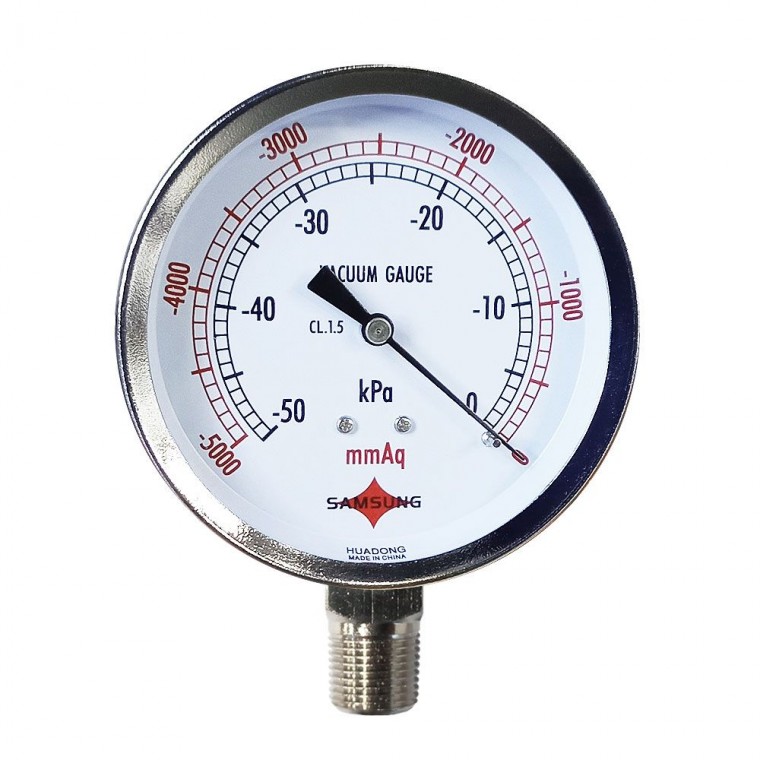 수도배관 미압계 A형 75파이 -5000mmaq -50kpa -0.5K -0.5bar 랜지배관