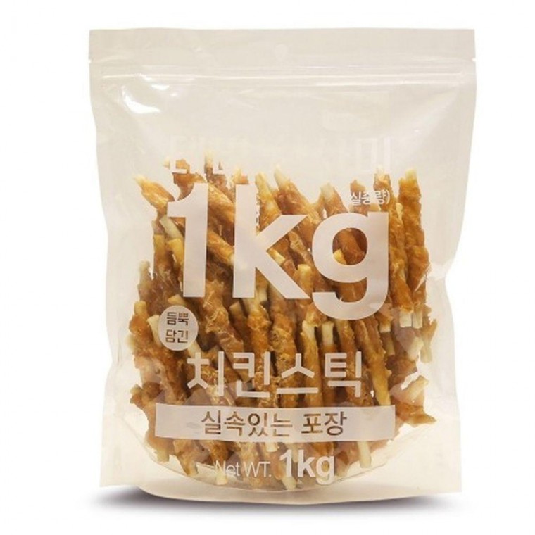 건조 강아지 1kg 애견 치틱 간식 사사미