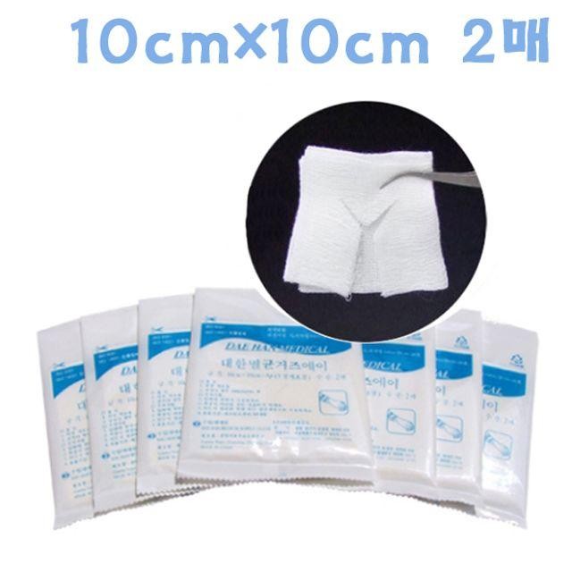 30포x2개 약(10cmx10cm)x2매 Y자멸균거즈 일회용