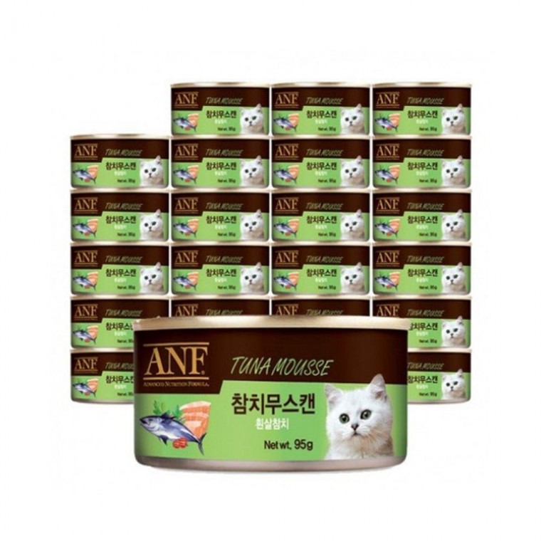 24개 95g 참치 간식 ANF 무스 통조림 습식 고양이