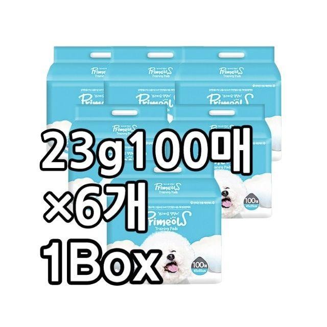 1박스 6개 애견 배변패드 100매 일회용패드 배변유도