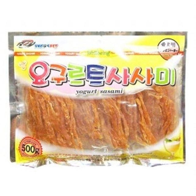 사시미 애견육포 5개 500g 강아지간식 요구르트