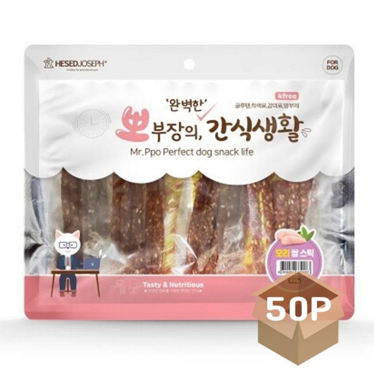 져키 오리 영양 애견 50P 300g 강아지 쌀스틱 스틱