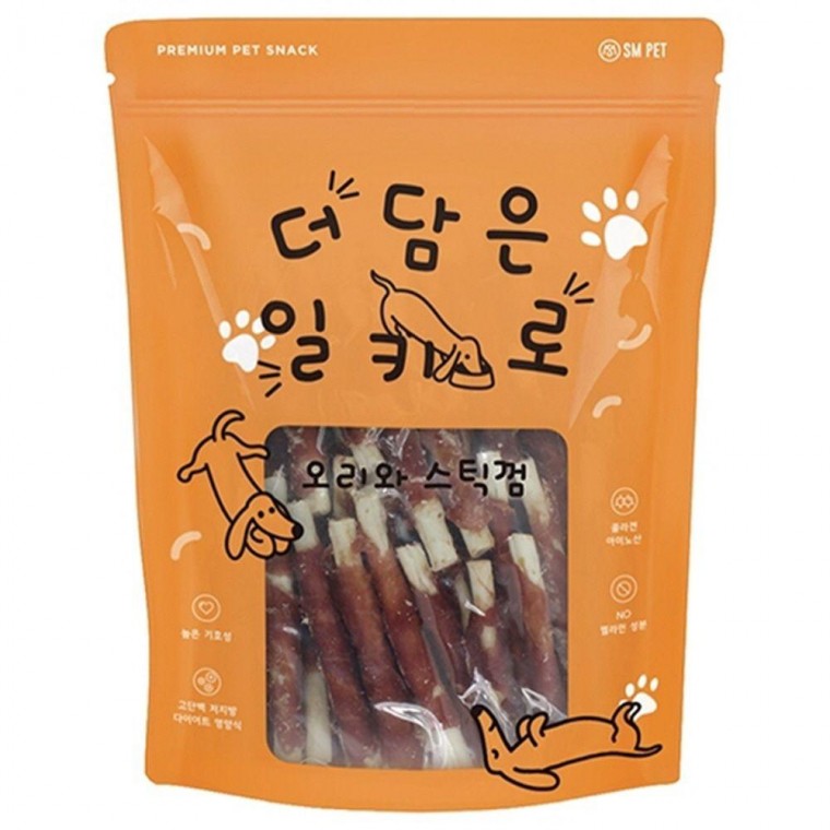 강아지 오리 1kg 스틱 개껌 수제간식 영양식 반려견