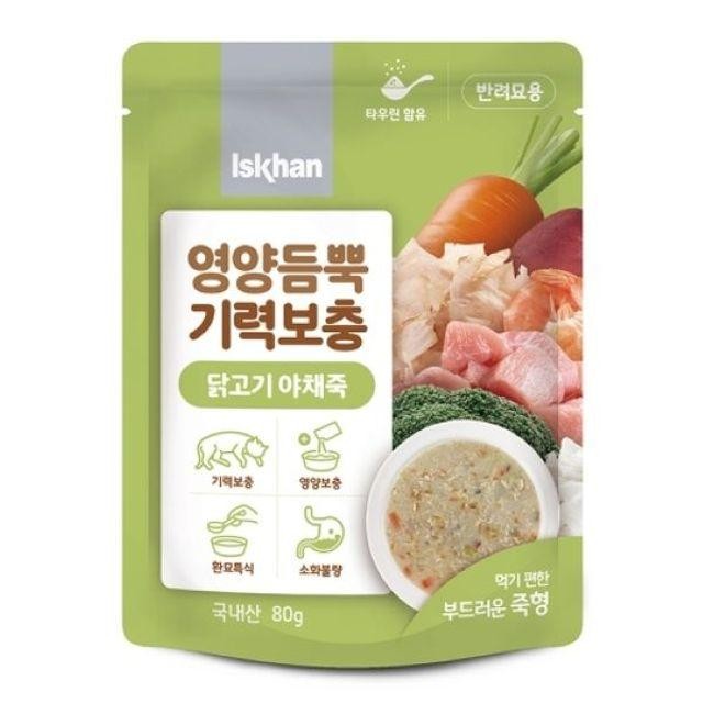 간식 영양 12개입) 80g (1box 닭고기 야채죽 고양이