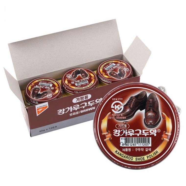 구두약 세트 브라운 40g 12개 가정용