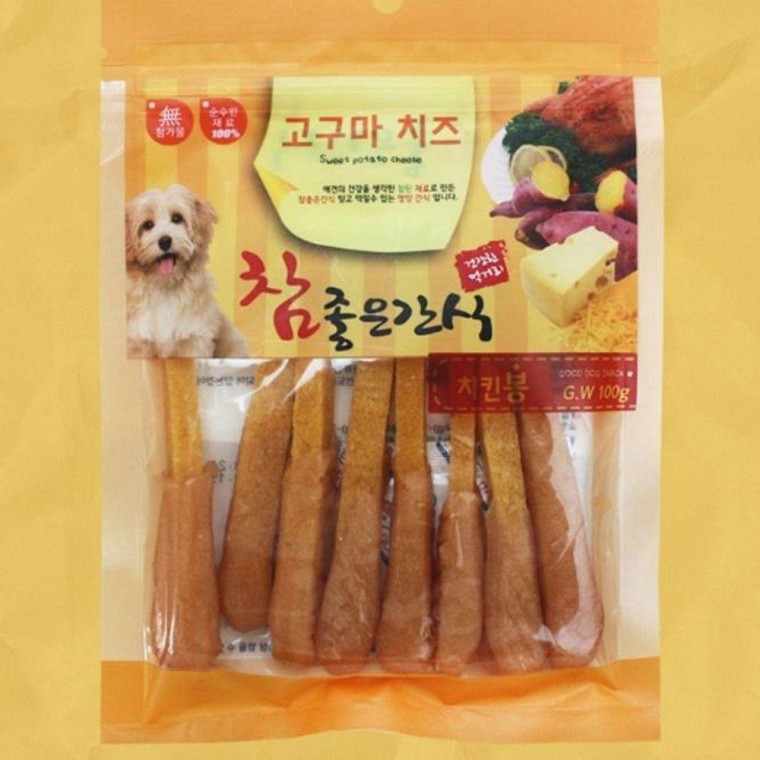 치킨 10봉 강아지 100g 져키 간식 애견 간식