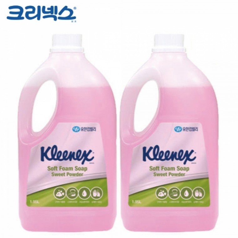 크리넥스 핸드워시 폼 솝 스윗파우더향 1.95L x 2개