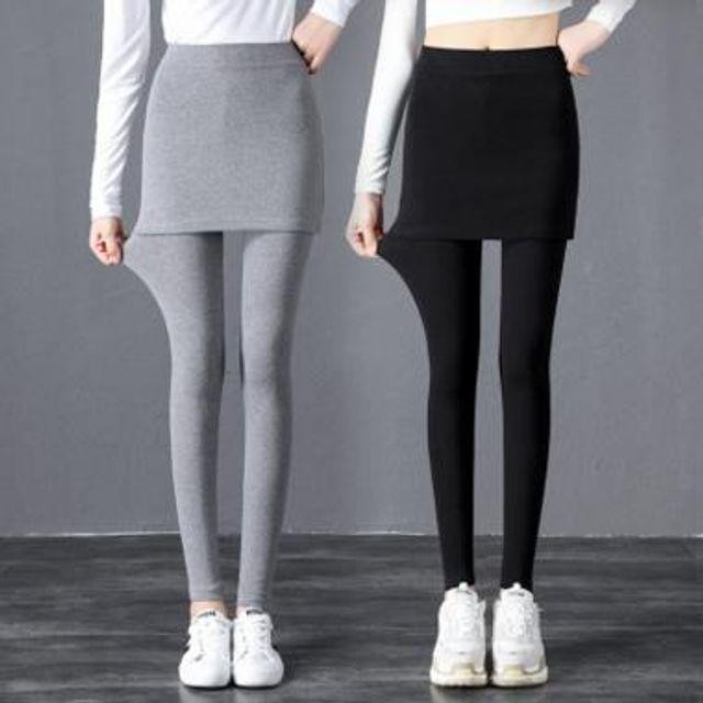 LEGGINGS 레깅스 치마 일체형 치깅스 얇은 스타킹 밴드 패션