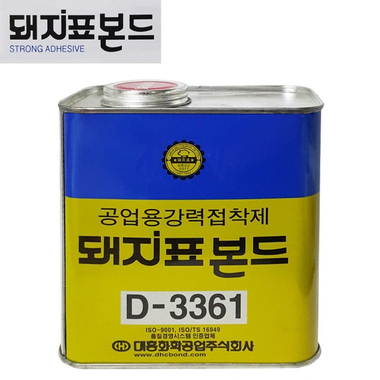 돼지표3361 공업용 PVC접착제 강력본드 1kg 깡통