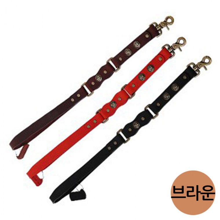 펫마운트 가죽 핸들러줄 (고급) (25mmx54cm) (브라운)