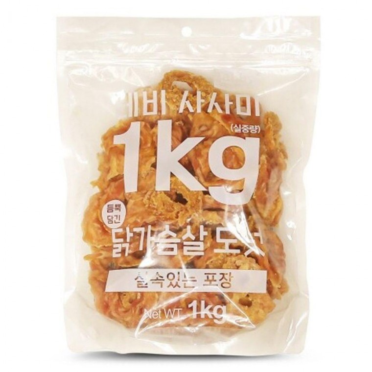 1P 영양 강아지 도넛 육포 사사미 닭가슴살 1kg 져키