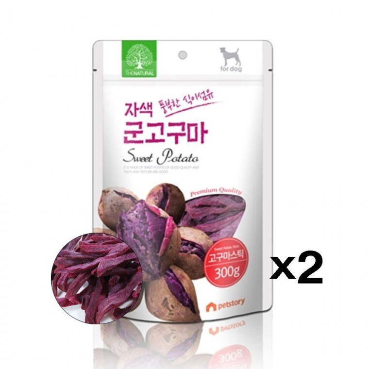 300g 자색 펫스토리 고구마스틱 애견간식 x5 더내추럴