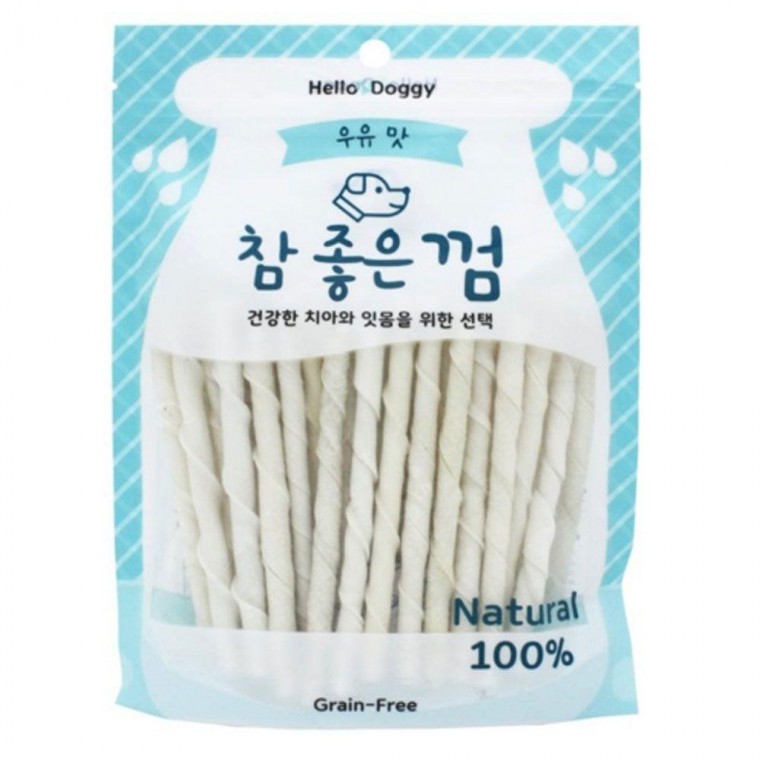 밀크껌 45p 강아지 6개 스틱껌 우유맛 껌 간식 참좋은