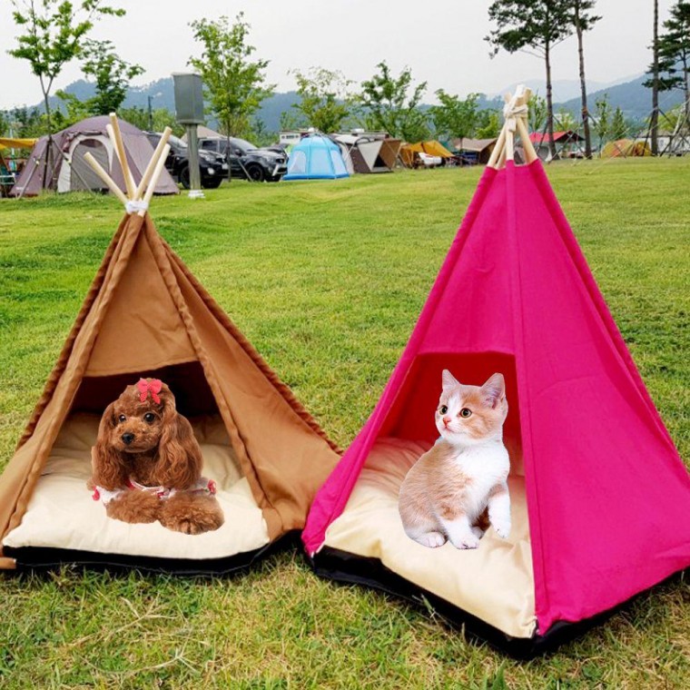 애견텐트 집 고양이 숨숨집 대형 강아지 인디언