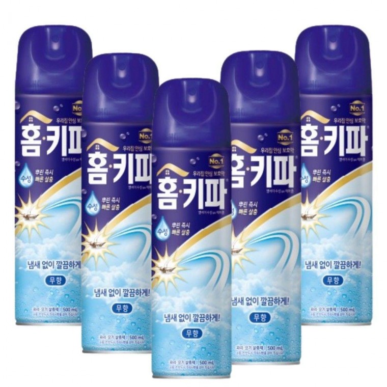 무향 500ml 에어졸 스프레이 모기약 홈키파 5개 수성