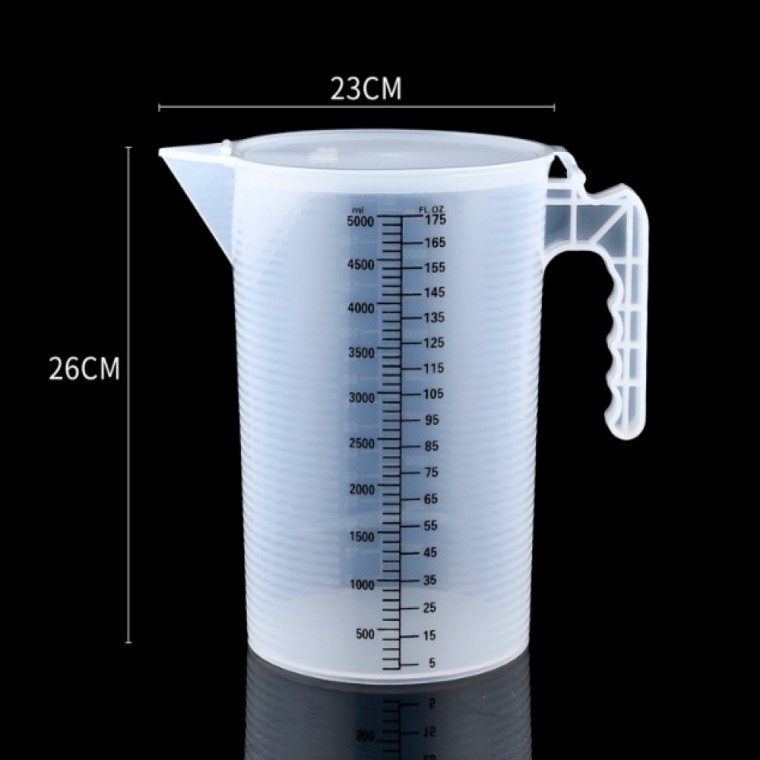 뚜껑비이커 탈부착가능 뚜껑 비이커 대형5000ml(1개) 뚜껑있는측량컵