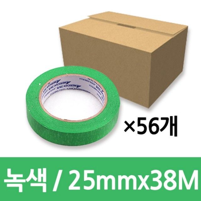 AM 마스킹테이프 25mm38m/녹색/1박스(56개)