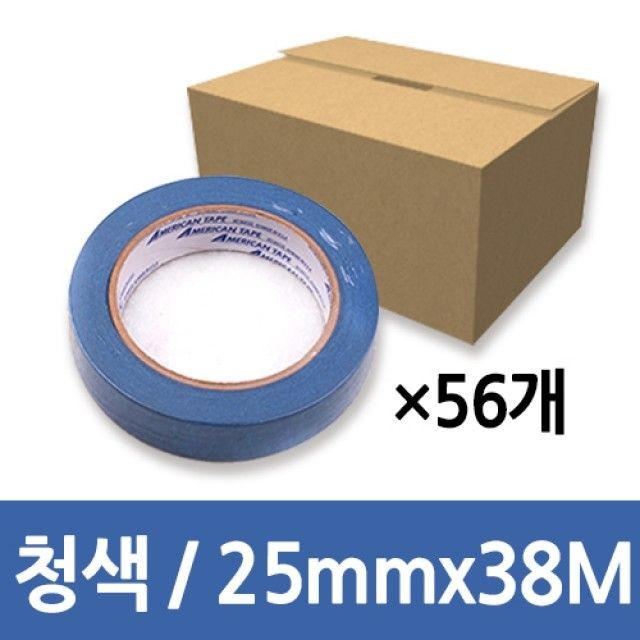 AM 마스킹테이프 25mm38m/청색/1박스(56개)