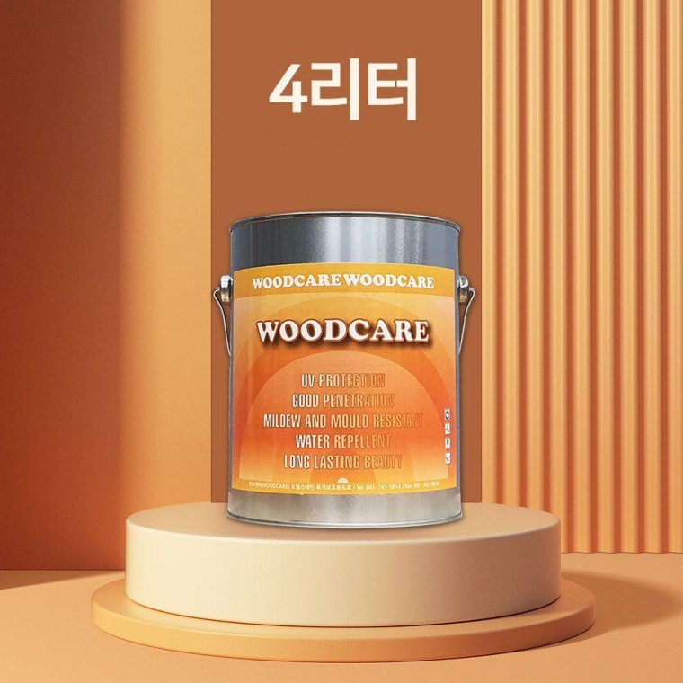 우드케어 오일스테인 woodcare 4리터 테인 원목 우드 목재 데크 텐 방부목 케어 가구용 오일스