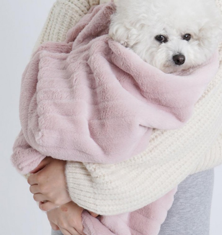 극세사 강아지 겨울 담요 1P 고양이 인디핑크 포켓 고양이 담요 워머포켓