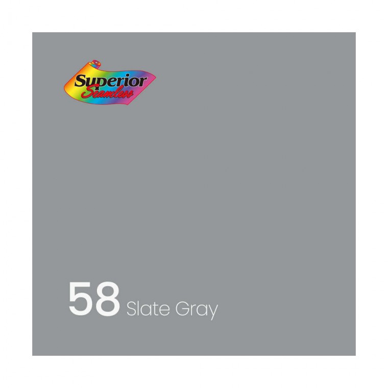 Superior 촬영 스튜디오 배경지 1.3 x 11m (58 Slate Grey)