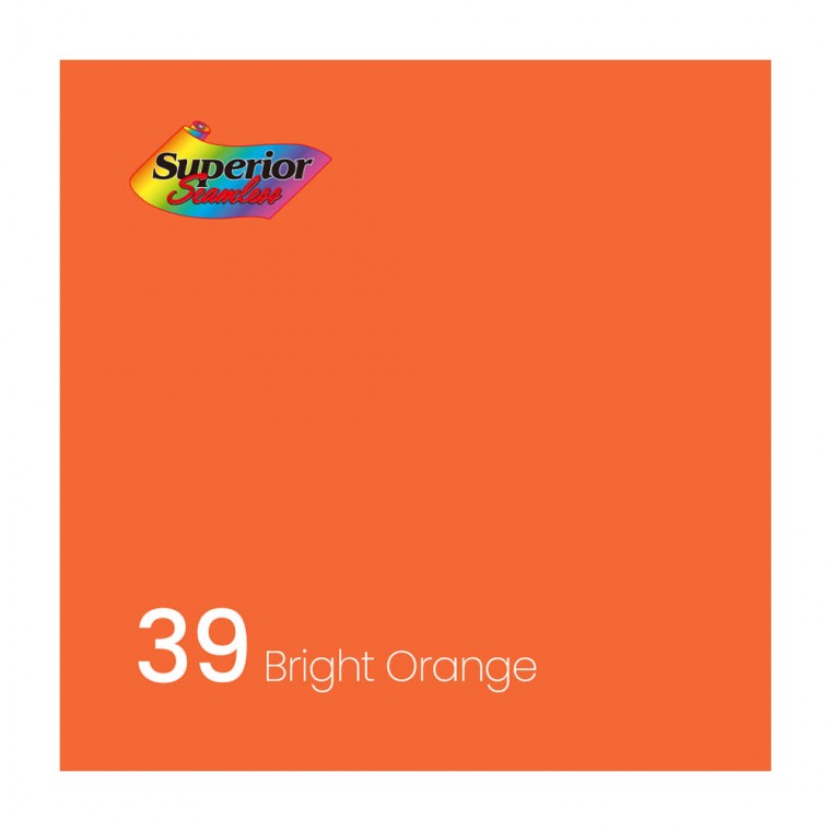 Superior 촬영 스튜디오 배경지 2.7 x 11m (39 Bright Orange)