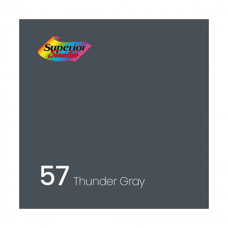 Superior 촬영 스튜디오 배경지 2.7 x 11m (57 Thunder Grey)