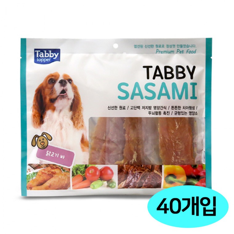 테비 사사미 닭고기 바 두툼한 사사미 (300g x 40개입)