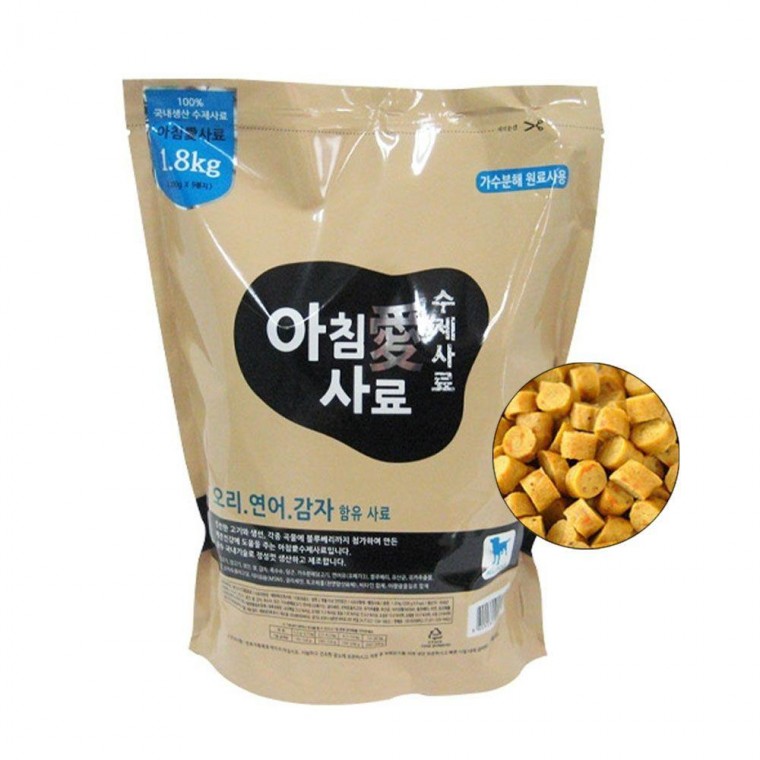 아침애 수제사료 오리연어감자 1.8kg 소프트 애견사료