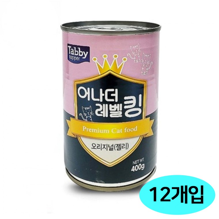 테비 어나더 레벨킹 오리지널 젤리 (400g x 12개입) (1박스) (고양이 간식)