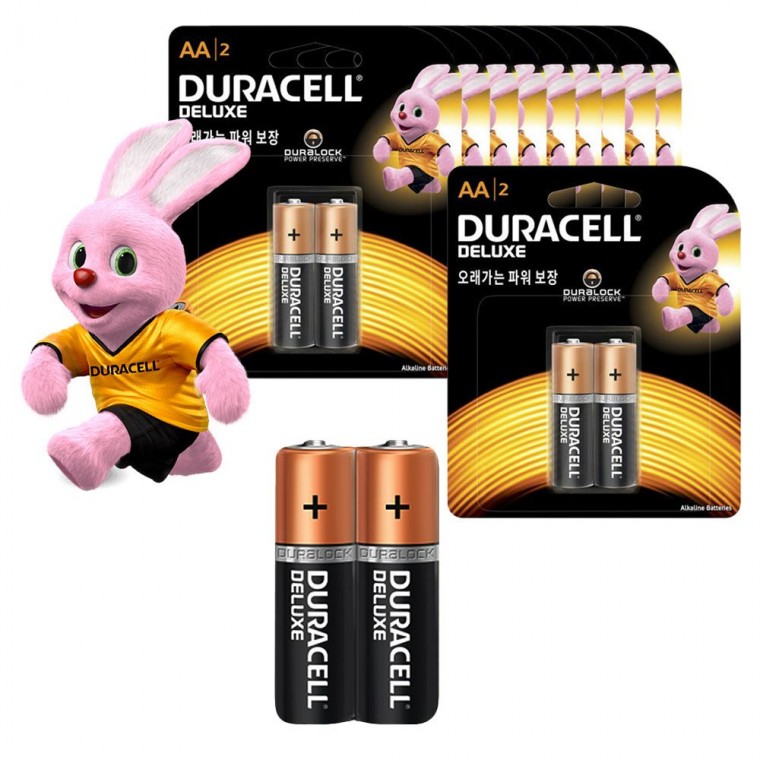 알카라인 10개 AA 듀라셀 건전지 2P카드 DURACELL 소형건전지 알카라인 배터리 밧데리