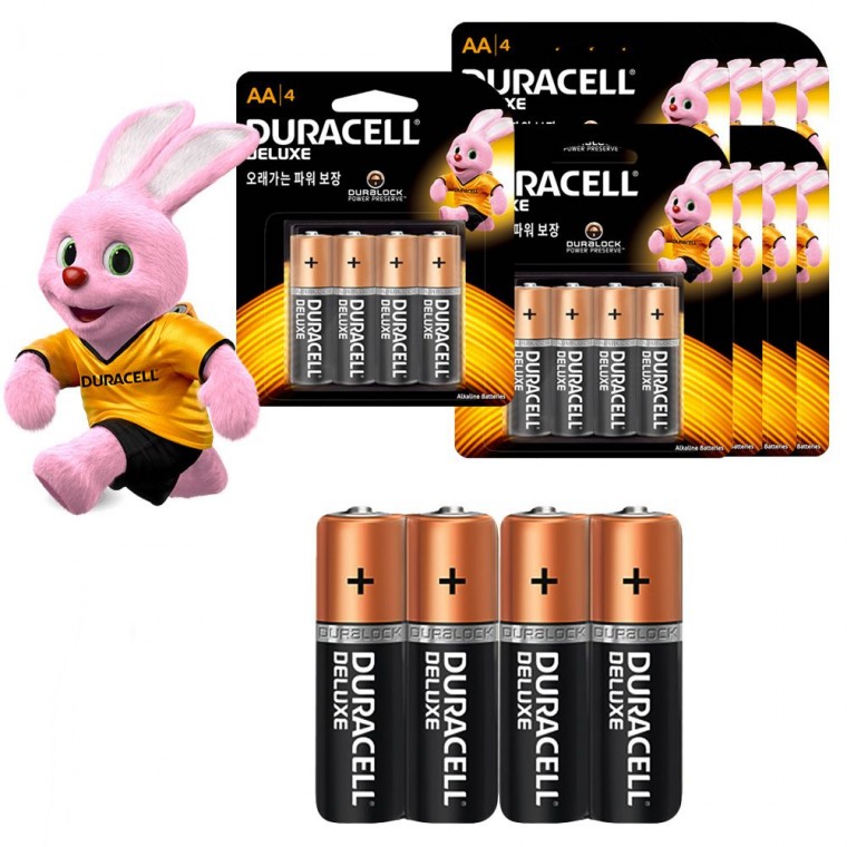 듀라셀 AA 건전지 4P카드 10개 알카라인 밧데리 DURACELL 배터리 소형건전지 알카라인