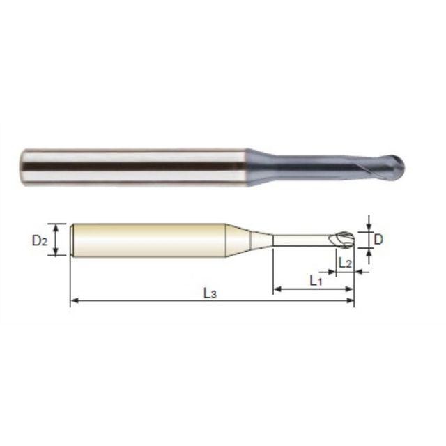 4G MILL 롱넥볼엔드밀 2F D2.0X4X2(26)X60 (SEM8460