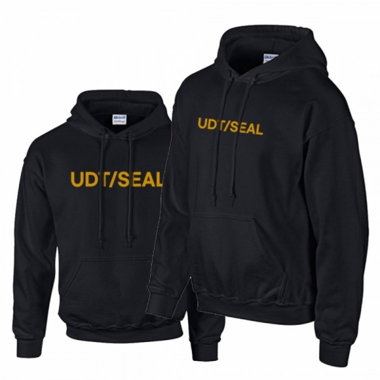 기모 후드티 옐로우 블랙 UDT SEAL