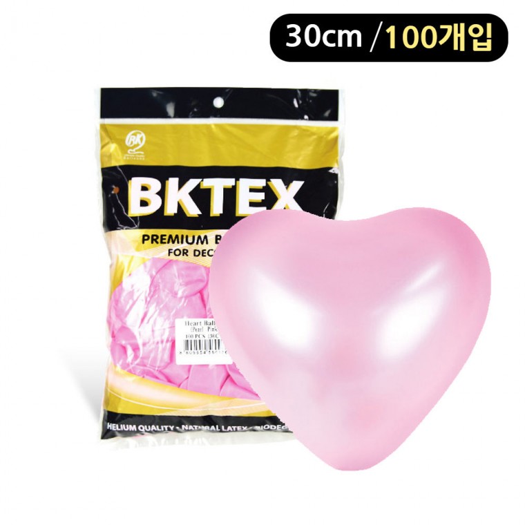 해피파티 펄 하트풍선 30cm (100개입) (핑크)