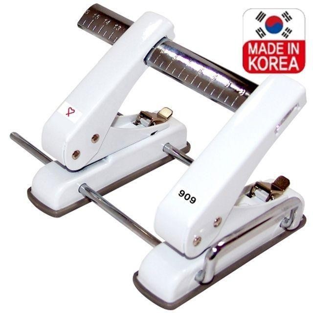 국산 2공 이동펀치 P-909/(원터치고정식) (1개) 문서 서류 정리 보관 이관