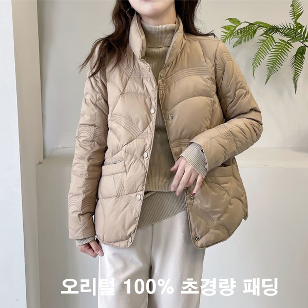 오리털 100% 덕다운 여성경량패딩 가을 겨울 여성 패딩 점퍼 오리털 숏패딩 코트