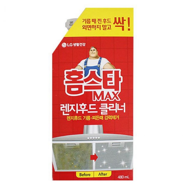 후드커버 렌지후드클리너 480ml 주방 세정제 오븐클리너 기름제거 렌지후드청소 후드 클리너 찌든때 기름때