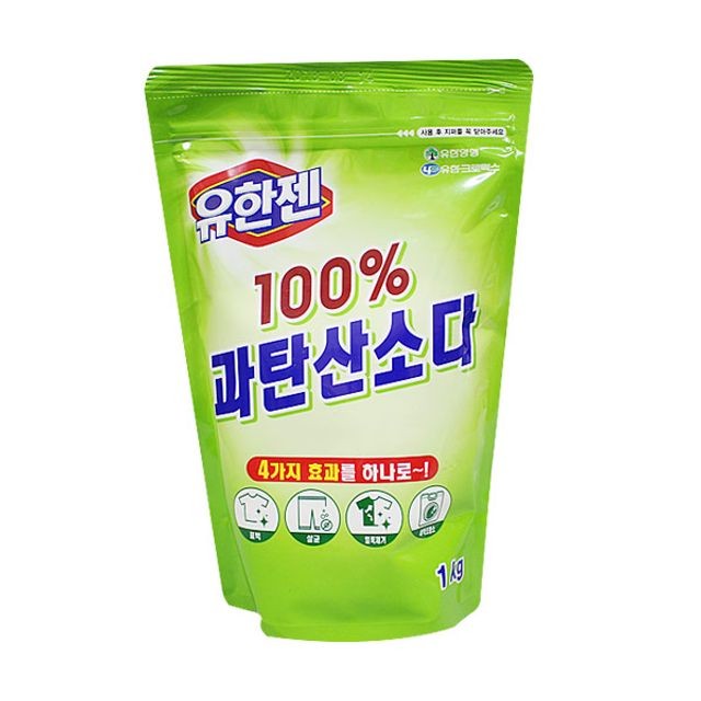 냄새 얼룩제거 표백 1KG 세탁조 탈취 표백제 세탁청소 세탁기청소 과탄산소다 100프로 유한젠